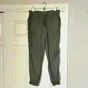 Caslon Linen Wide Leg Pants Womens Size Small Elastic Waist Trouser Drawstring